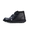 Kickers Kick Hi Scuff en cuir noir pour garçon