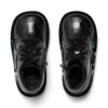 Kickers Kick Hi Zip en cuir et simili cuir verni noir pour filles en bas âge