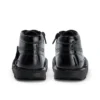 Kickers Kick Hi Zip en cuir et simili cuir verni noir pour filles en bas âge