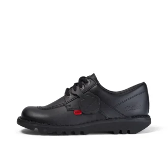 Kickers Kick Lo en cuir noir pour femme