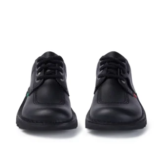 Kickers Kick Lo en cuir noir pour femme
