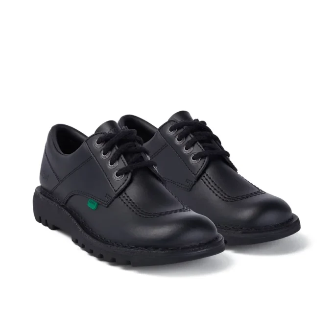 Kickers Kick Lo en cuir noir pour femme Kickers Kick Lo en cuir noir pour femme