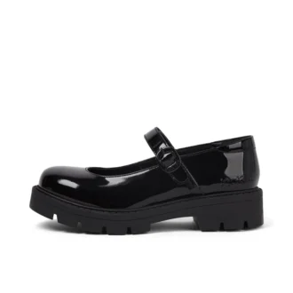 Kori Mj Doll en cuir verni noir pour filles