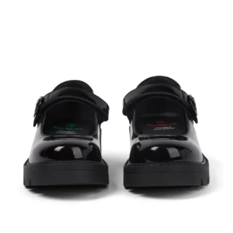 Kori Mj Doll en cuir verni noir pour filles