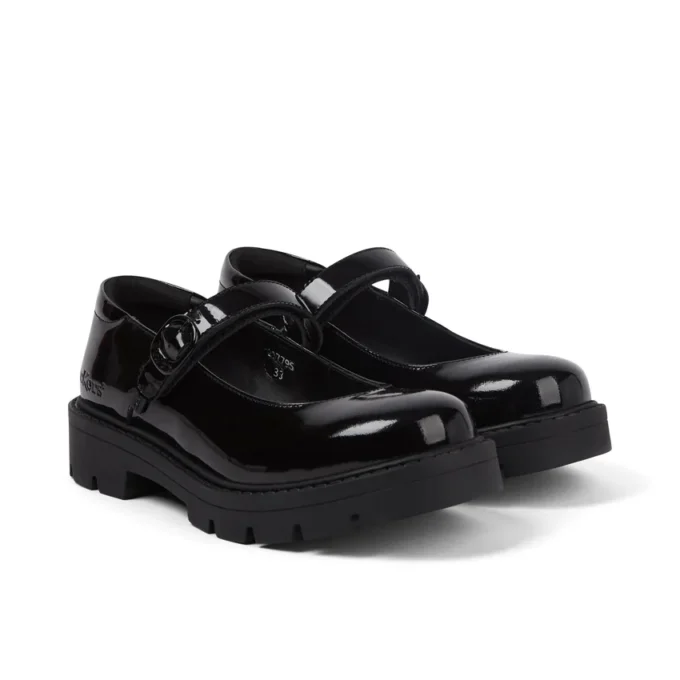 Kori Mj Doll en cuir verni noir pour filles Kori Mj Doll en cuir verni noir pour filles