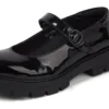 Kori Mj Doll en cuir verni noir pour filles Kori Mj Doll en cuir verni noir pour filles