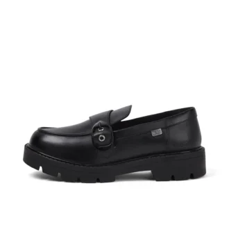 Kori Monk Strap en cuir noir pour femme