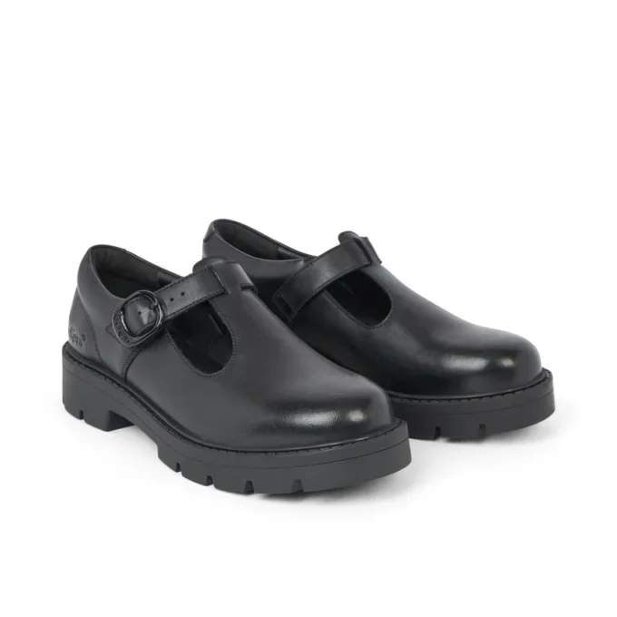Kori T Bar en cuir noir pour femme adulte Kori T Bar en cuir noir pour femme adulte
