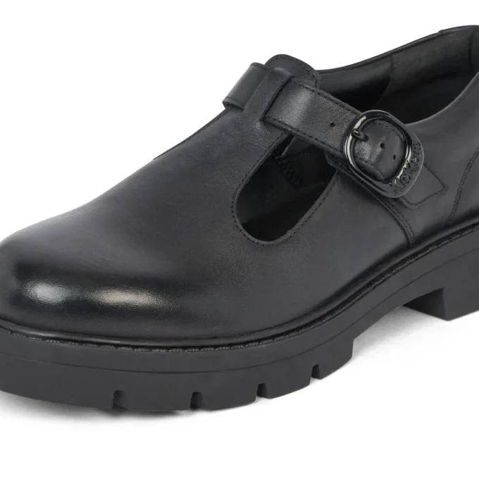 Kori T Bar en cuir noir pour femme adulte Kori T Bar en cuir noir pour femme adulte