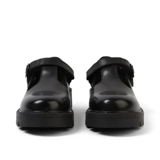 Kori T Bar en cuir noir pour filles