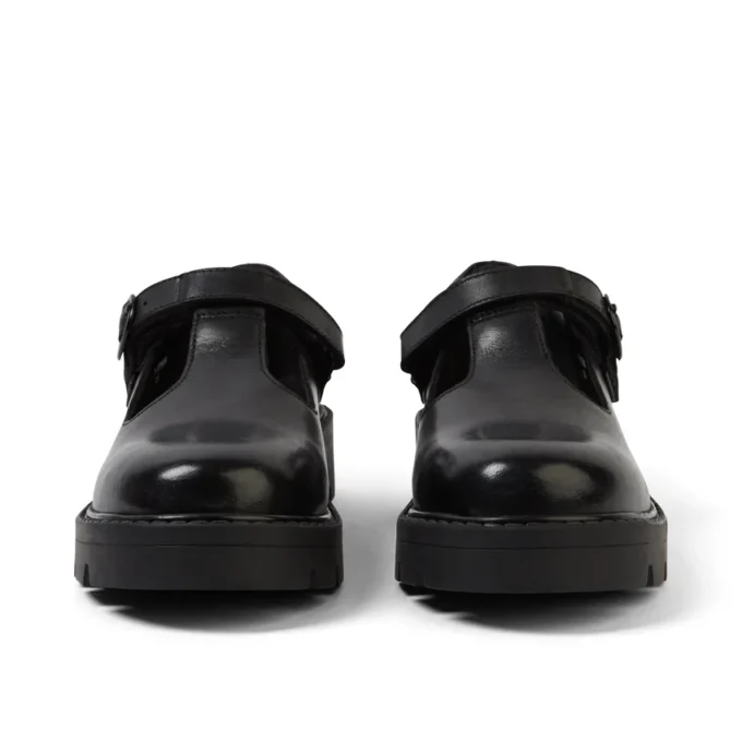 Kori T Bar en cuir noir pour filles