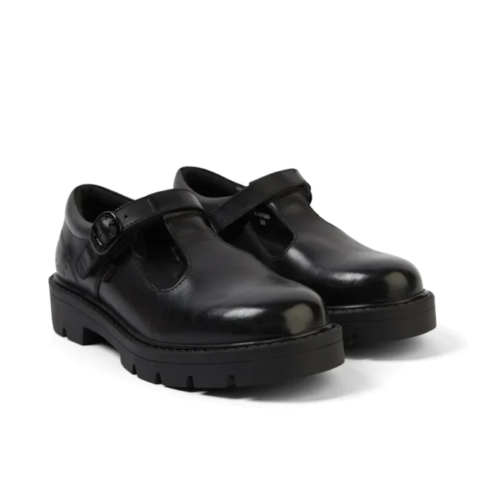 Kori T Bar en cuir noir pour filles
