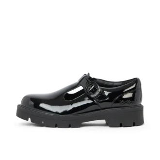 Kori T Bar en cuir verni noir pour femme