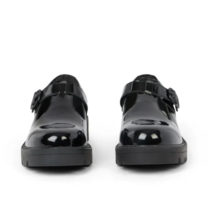 Kori T Bar en cuir verni noir pour femme Kori T Bar en cuir verni noir pour femme