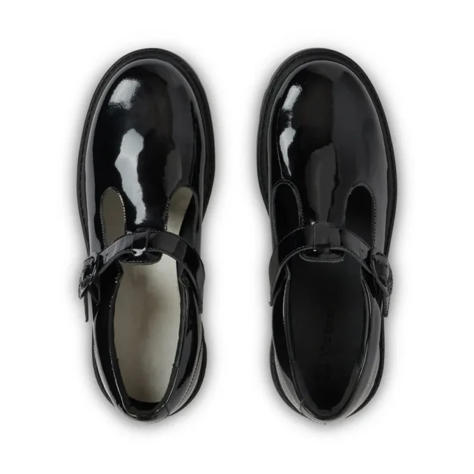 Kori T Bar en cuir verni noir pour femme Kori T Bar en cuir verni noir pour femme