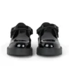 Kori T Bar en cuir verni noir pour filles
