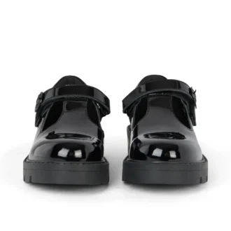 Kori T Bar en cuir verni noir pour filles