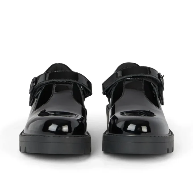 Kori T Bar en cuir verni noir pour filles