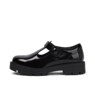 Kori T-bar en cuir verni noir pour jeunes filles