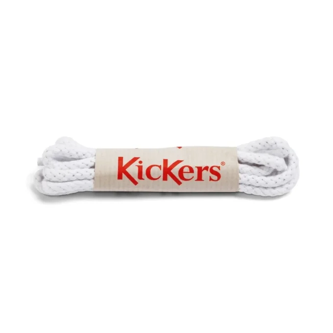 Lacets en coton unisexes pour enfants Blanc