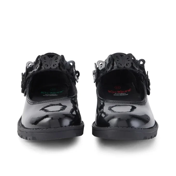 Lachly Butterfly MJ en cuir verni noir pour filles Lachly Butterfly MJ en cuir verni noir pour filles