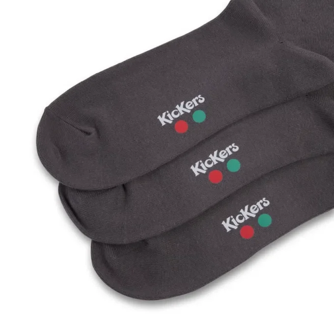 Lot de 3 paires de chaussettes unisexes pour adultes, gris Lot de 3 paires de chaussettes unisexes pour adultes, gris