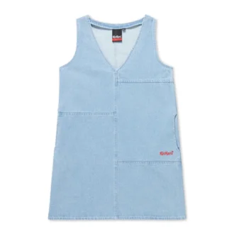 Mini-robe en denim classique Kickers pour femme adulte, bleue