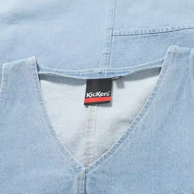 Mini-robe en denim classique Kickers pour femme adulte, bleue Mini-robe en denim classique Kickers pour femme adulte, bleue