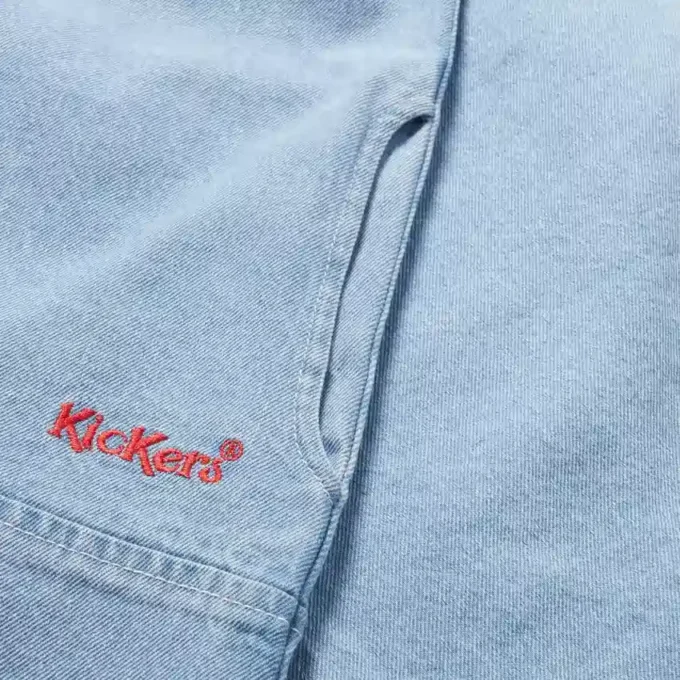 Mini-robe en denim classique Kickers pour femme adulte, bleue Mini-robe en denim classique Kickers pour femme adulte, bleue