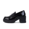 Mocassins Edie pour femme en cuir verni noir Mocassins Edie pour femme en cuir verni noir