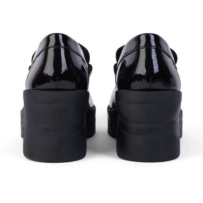 Mocassins Edie pour femme en cuir verni noir Mocassins Edie pour femme en cuir verni noir