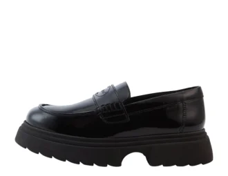 Mocassins Kenzi en cuir noir pour filles