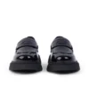 Mocassins Kenzi pour jeunes filles en cuir noir Mocassins Kenzi pour jeunes filles en cuir noir