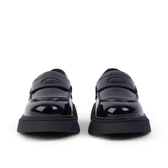 Mocassins Kenzi pour jeunes filles en cuir noir