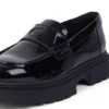 Mocassins Kenzi pour jeunes filles en cuir noir Mocassins Kenzi pour jeunes filles en cuir noir