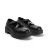 Mocassins Kori MJ Cross pour jeunes filles en cuir verni noir Mocassins Kori MJ Cross pour jeunes filles en cuir verni noir