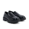 Mocassins Kori pour femme adulte en cuir noir à rivets Mocassins Kori pour femme adulte en cuir noir à rivets