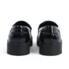 Mocassins Kori pour femme adulte en cuir noir à rivets Mocassins Kori pour femme adulte en cuir noir à rivets