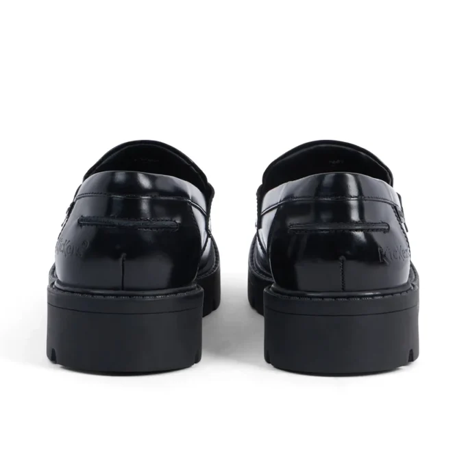 Mocassins Kori pour femme adulte en cuir noir à rivets Mocassins Kori pour femme adulte en cuir noir à rivets