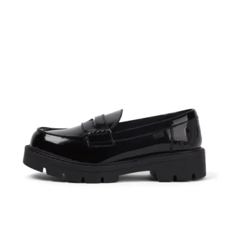 Mocassins Kori pour femme adulte en cuir verni noir