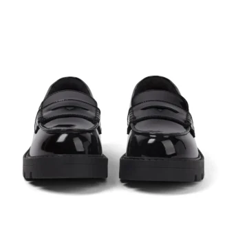 Mocassins Kori pour femme adulte en cuir verni noir