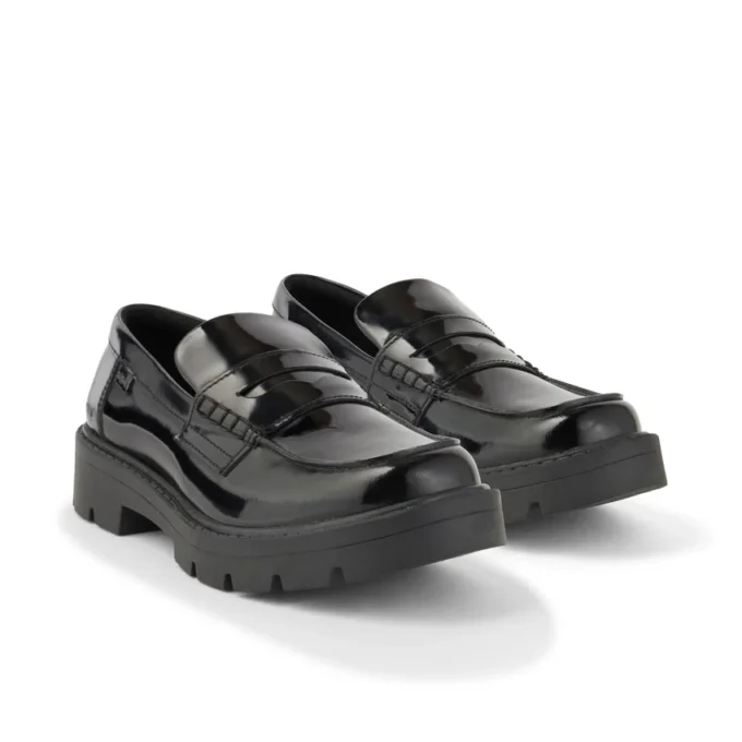 Mocassins Kori pour femmes adultes en cuir noir Mocassins Kori pour femmes adultes en cuir noir