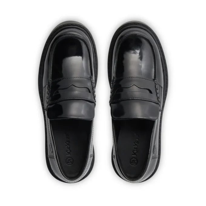Mocassins Kori pour femmes adultes en cuir noir Mocassins Kori pour femmes adultes en cuir noir