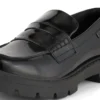 Mocassins Kori pour femmes adultes en cuir noir Mocassins Kori pour femmes adultes en cuir noir