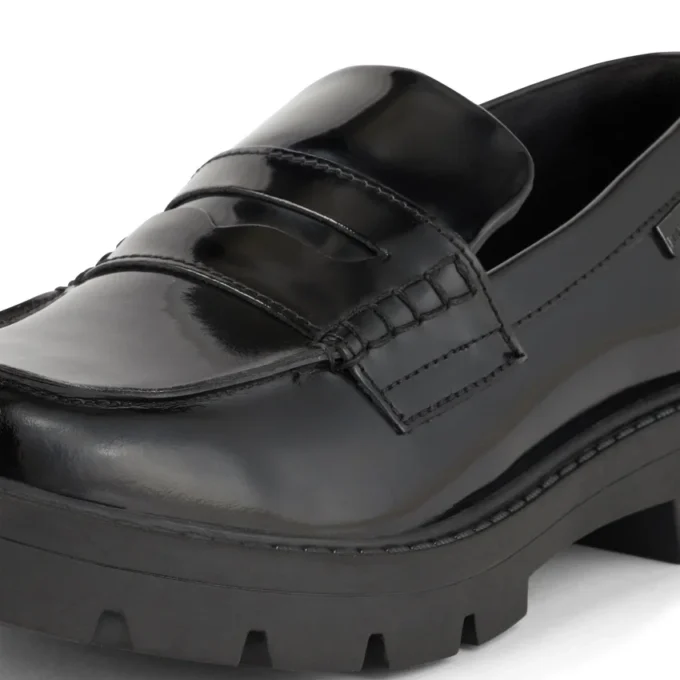 Mocassins Kori pour femmes adultes en cuir noir Mocassins Kori pour femmes adultes en cuir noir