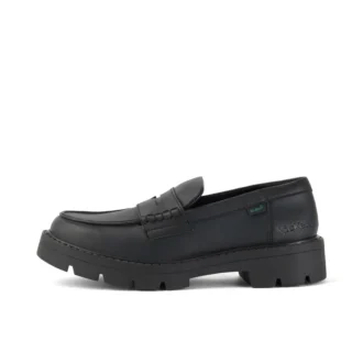 Mocassins Kori pour femmes adultes en simili cuir noir