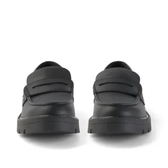 Mocassins Kori pour femmes adultes en simili cuir noir