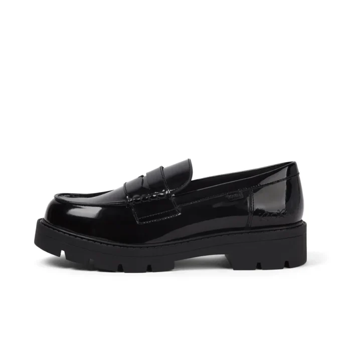 Mocassins Kori pour jeunes filles en cuir verni noir Mocassins Kori pour jeunes filles en cuir verni noir