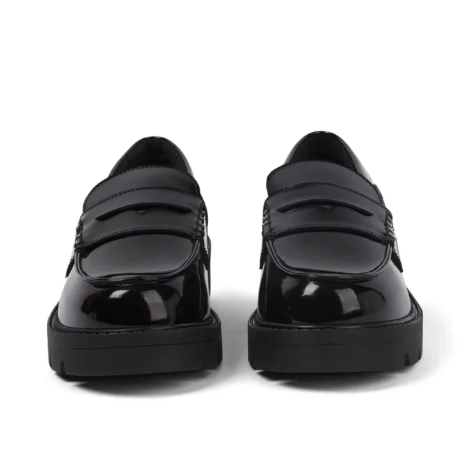 Mocassins Kori pour jeunes filles en cuir verni noir Mocassins Kori pour jeunes filles en cuir verni noir