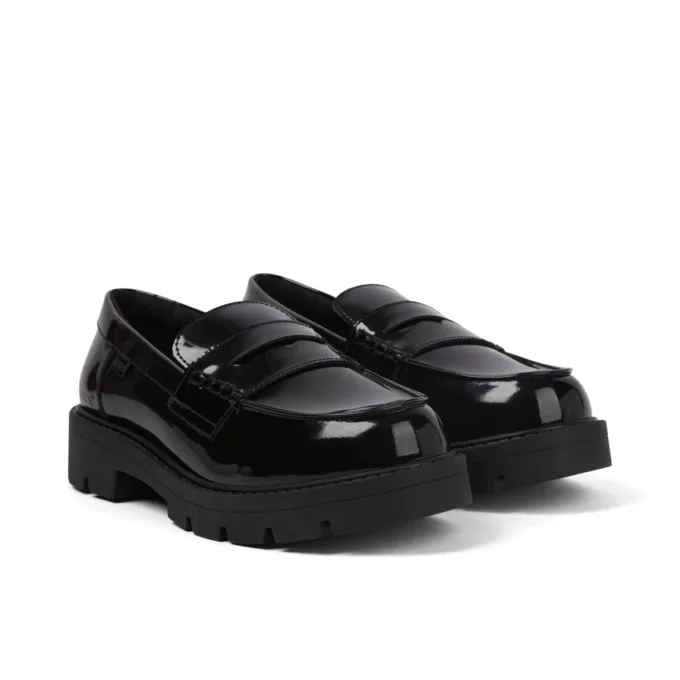 Mocassins Kori pour jeunes filles en cuir verni noir Mocassins Kori pour jeunes filles en cuir verni noir
